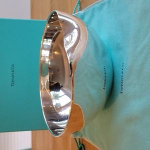 Rare TIFFANY & CO 7.5" Elsa Peretti Stamped  Sterling Silver "Thumbprint" Bowl